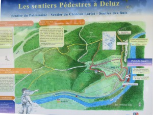 plan des sentiers de Deluz