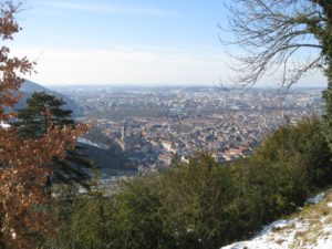 Vue sur Besançon depuis Bregille