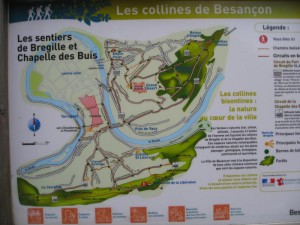 plan des sentiers des collines