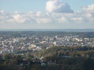 Vue sur Besançon depuis le belvédère de Montfaucon