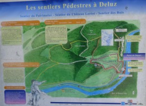Plan des sentiers de Deluz