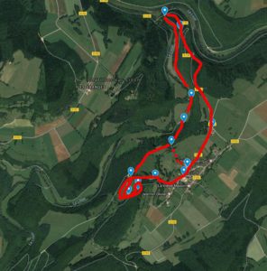 Lison Lizine tracé d'un parcours de 6 km