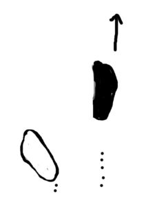 pied avant en arc et flèche