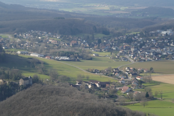 vue sur Roulans depuis le Rechandet